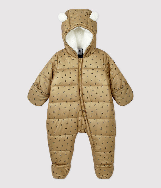 Gesteppter Baby-Fliegeroverall beige JERRYCAN/blau SMOKING
